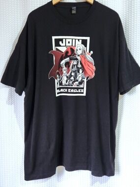 Fire Emblem Three Houses Shirt Mens XXXL Black Eagles Edelgard Gaming Tee Tultex